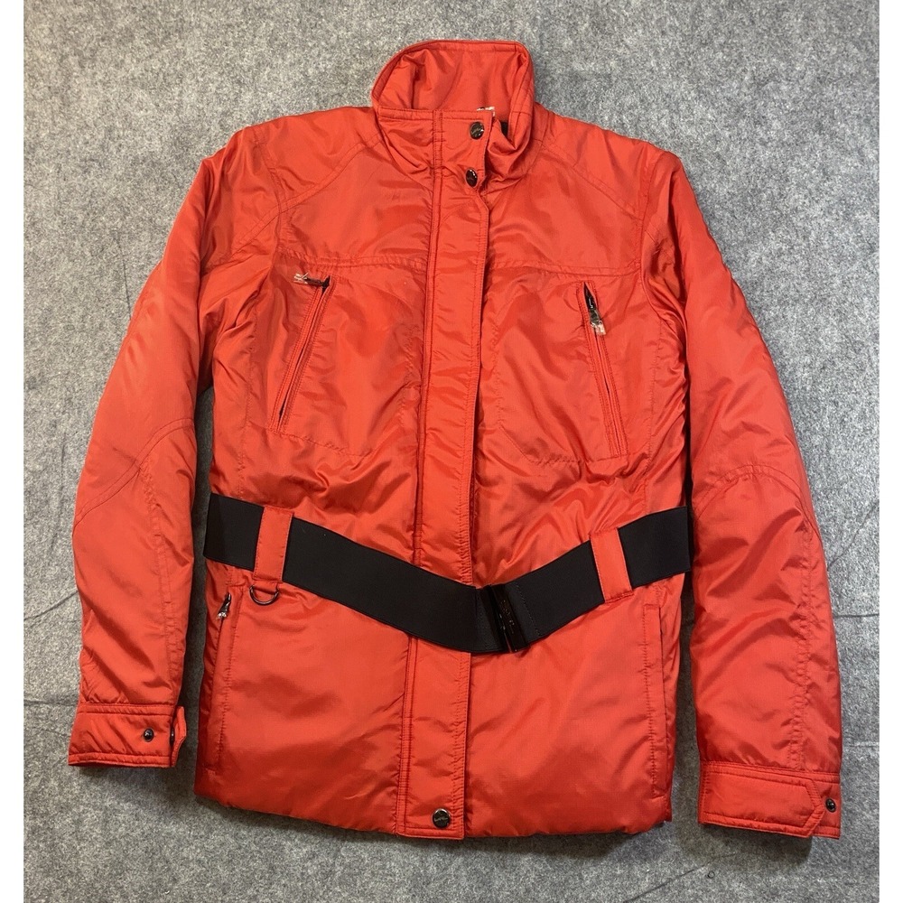 Lauren Ralph Lauren Red Ripstop Utility Jacket Belted LRL Puffer Coat Mens Small - Picture 1 of 12